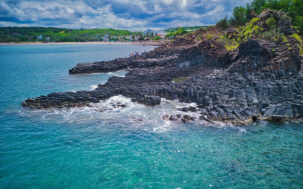 The Sea Cliff of Stone Plates in Phu Yen, Vietnam