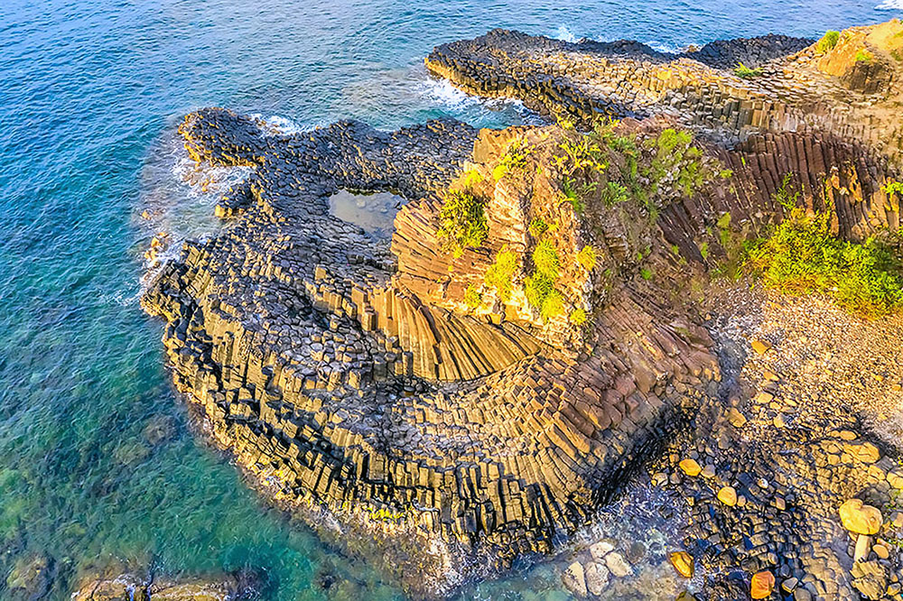 The Sea Cliff of Stone Plates in Phu Yen, Vietnam