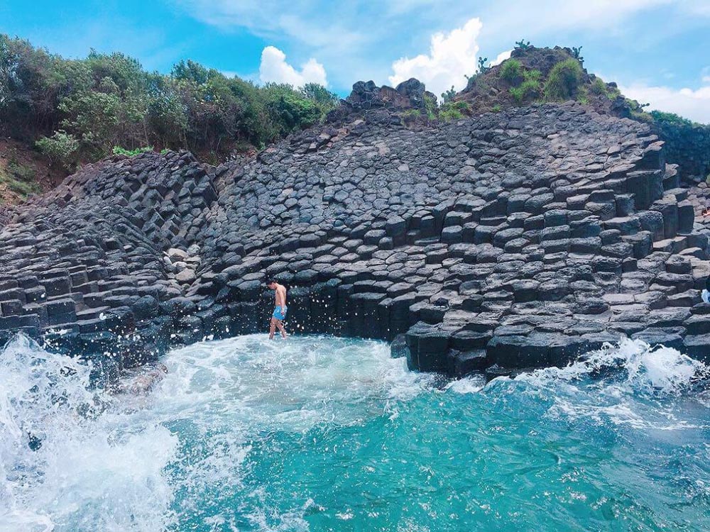 The Sea Cliff of Stone Plates in Phu Yen, Vietnam