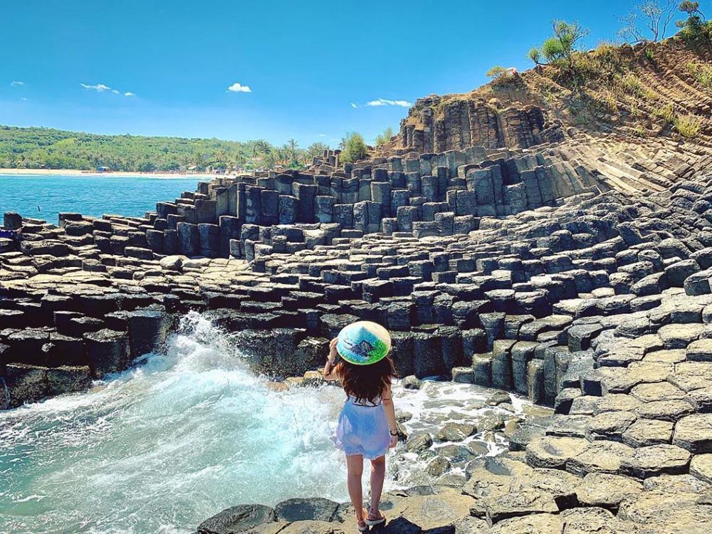 The Sea Cliff of Stone Plates in Phu Yen, Vietnam