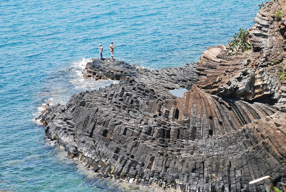 The Sea Cliff of Stone Plates in Phu Yen, Vietnam