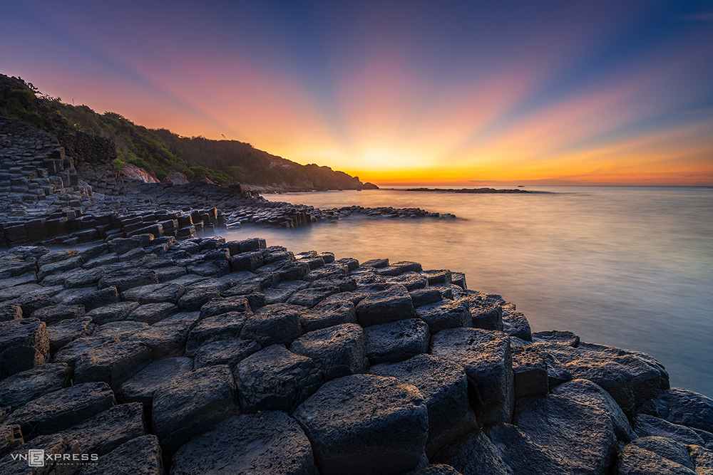 The Sea Cliff of Stone Plates in Phu Yen, Vietnam